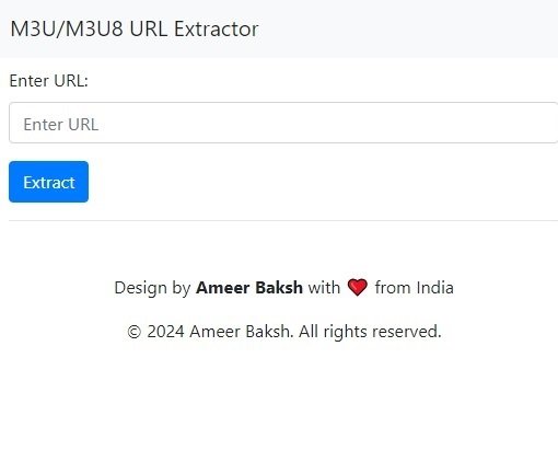 M3U/M3U8 URL Extractor